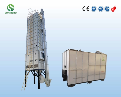 껍질 버너가있는 120 톤 / 배치 지능형 쌀 건조기 5.5kW