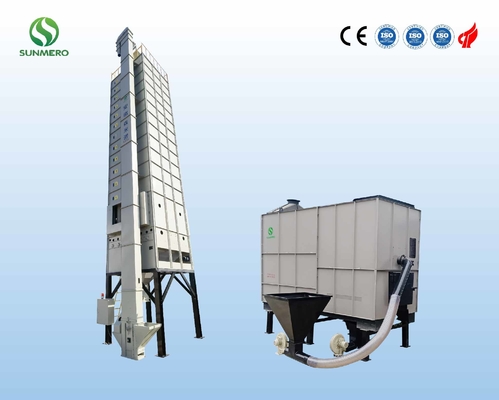 껍질로가 있는 5.5kW 200톤 대용량 벼 곡물 건조기