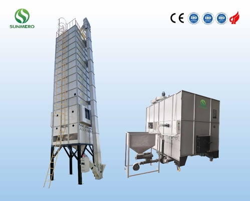 껍질로가 있는 5.5kW 200톤 대용량 벼 곡물 건조기